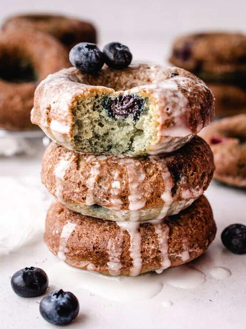 Blueberry Cake Donuts