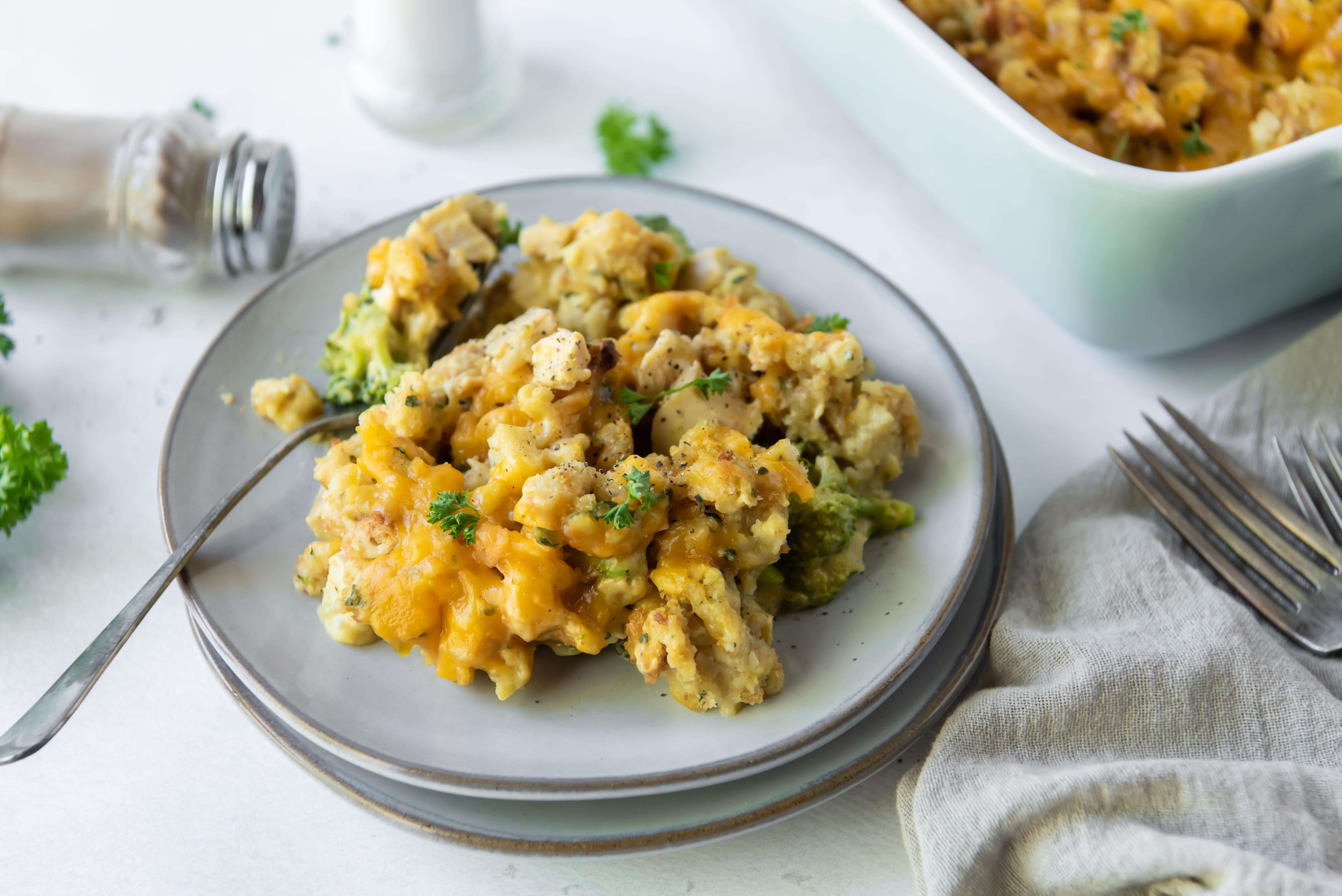 Chicken Broccoli Stuffing Casserole | FaveSouthernRecipes.com