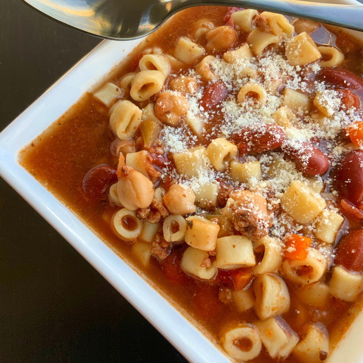 Lazy Slow Cooker Pasta E Fagioli