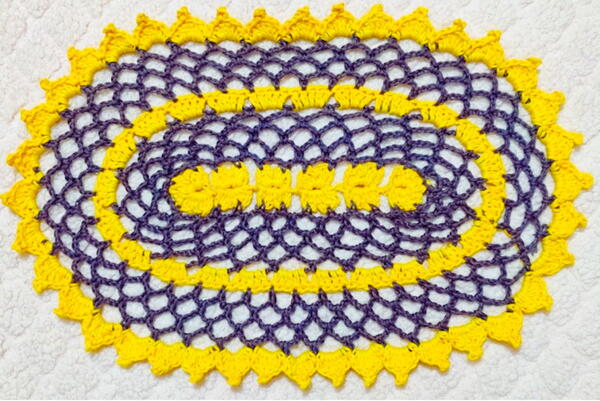 Crochet Oval Lace Doily