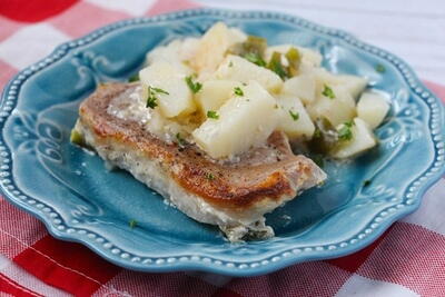 Baked Pork Chops And Creamy Potatoes