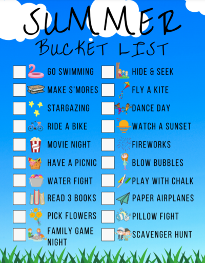Printable Travel Games - The Bucket List Project