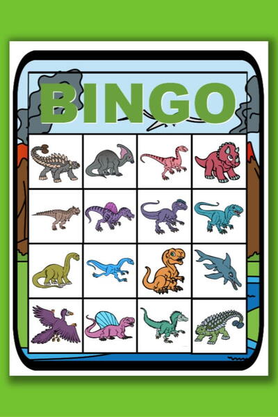 Printable Dinosaur Bingo Game For Kids