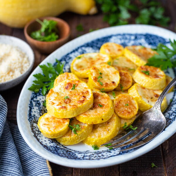 3-ingredient Parmesan Roasted Yellow Squash