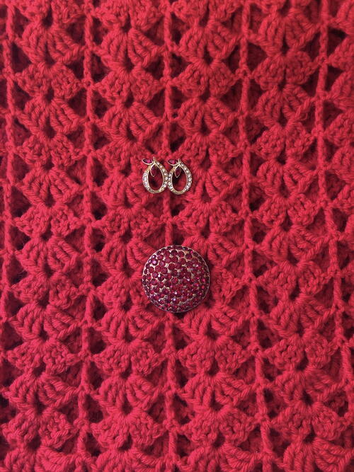 Lace Shell Crochet Scarf