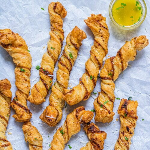 Air Fryer Garlic Parmesan Twists