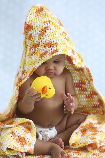 Hooded Baby Towel and Washcloth Pattern Set