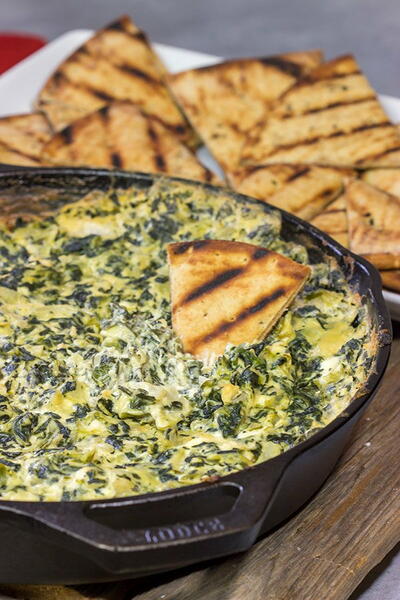 Smoked Spinach Artichoke Dip