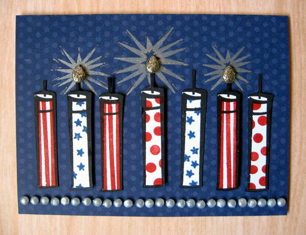 Fabulous Fourth Of July Fire Cracker Card