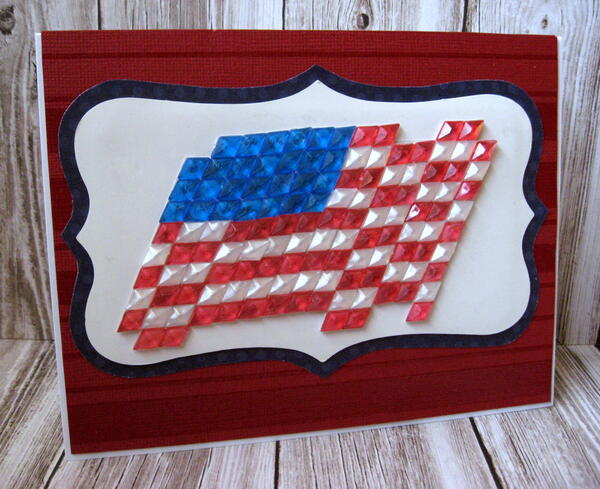 Patriotic American Flag Usa Military Card