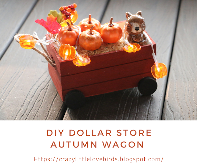 DIY Dollar Store Autumn Wagon