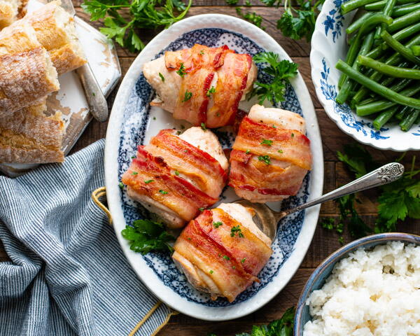 4-ingredient Bacon-wrapped Chicken Breast