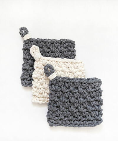 Modern Chunky Crochet Coasters