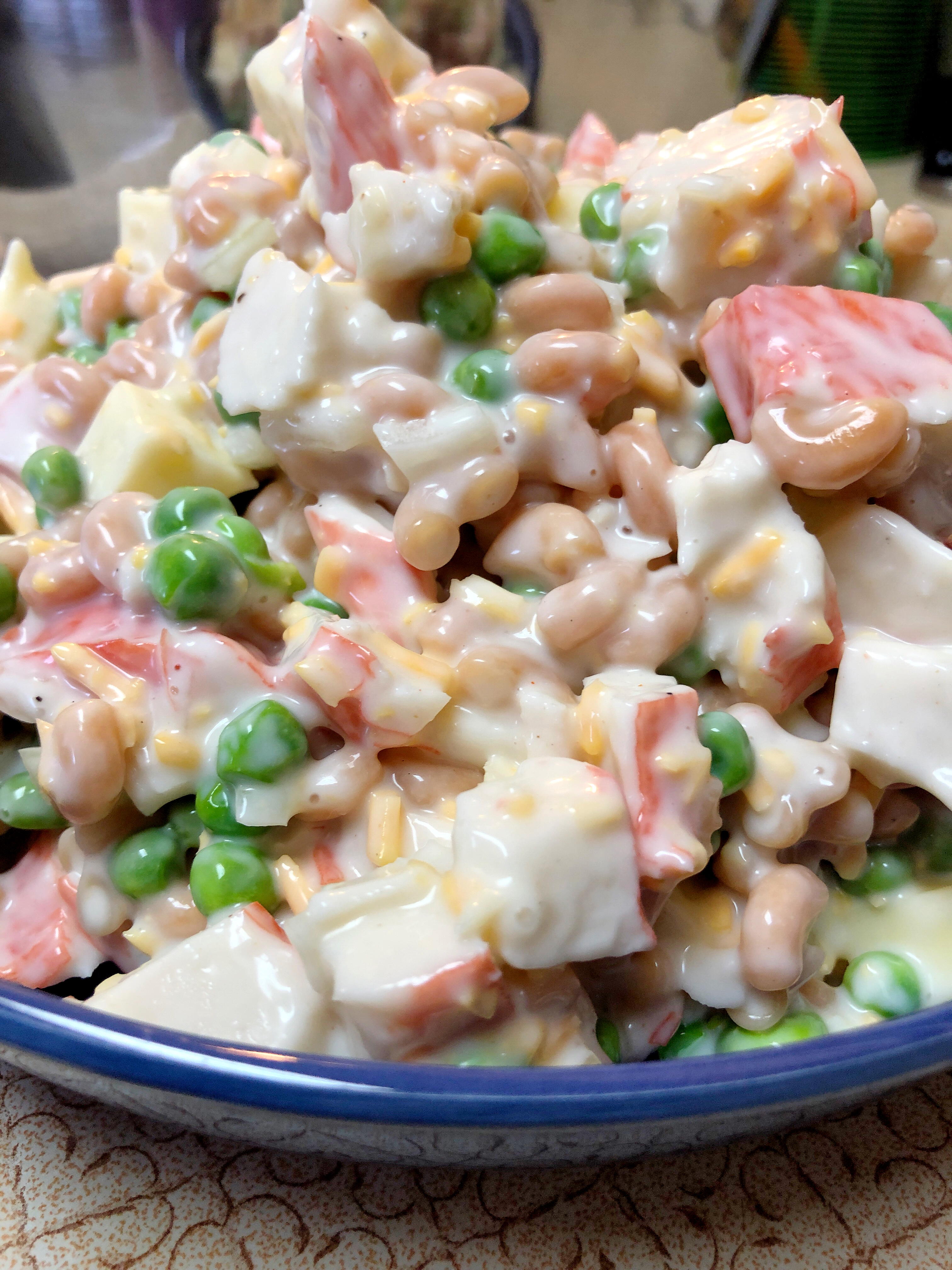 Imitation Crab Pasta Salad | FaveHealthyRecipes.com