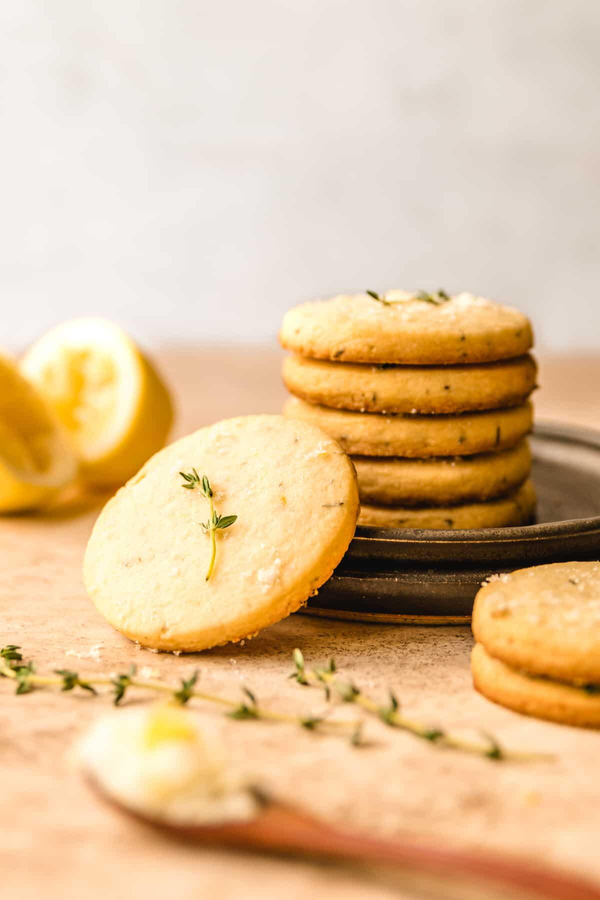Lemon Thyme Shortbread Cookies
