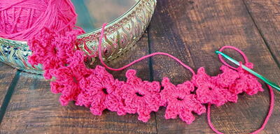 Picot Crochet Flower Lace Pattern