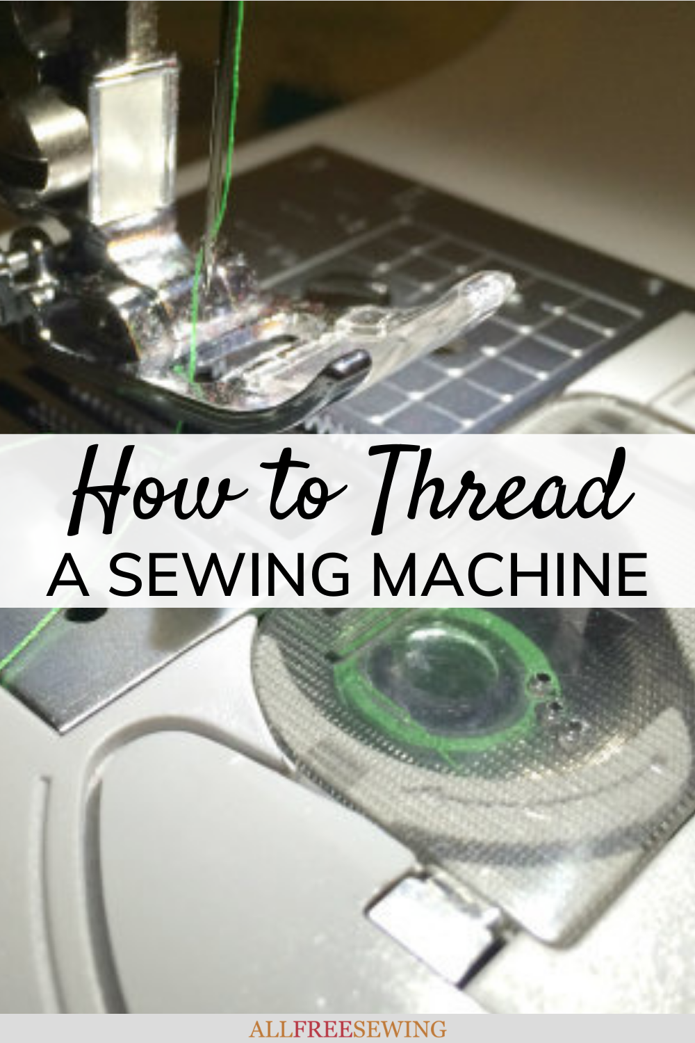 Thread The Machine How to Thread a Sewing Machine for Beginners (Step-by-Step ...