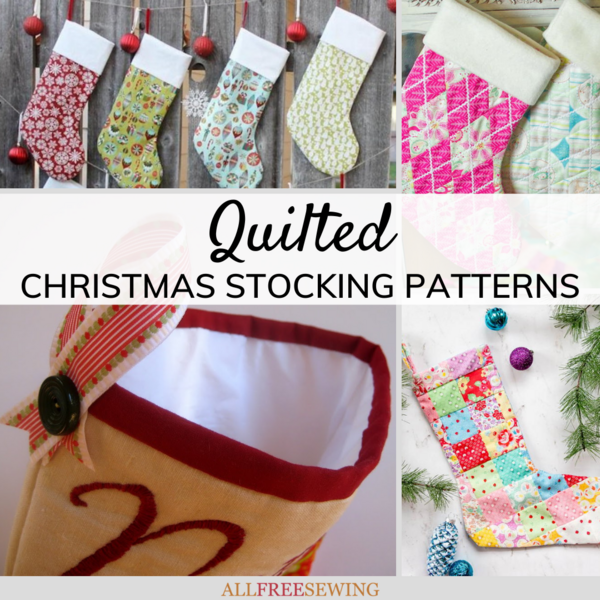 8 Free Quilted Christmas Stocking Patterns