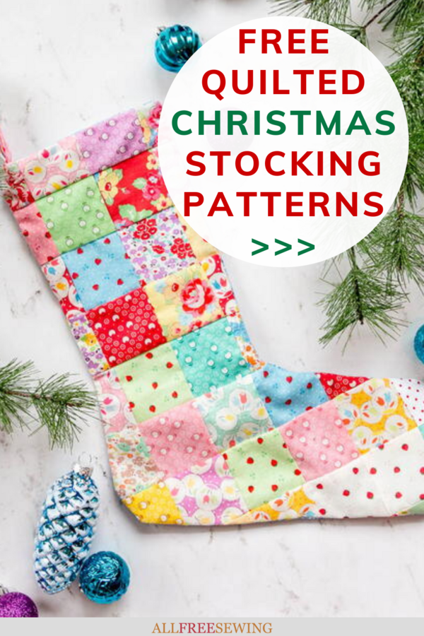 8 Free Quilted Christmas Stocking Patterns | AllFreeSewing.com