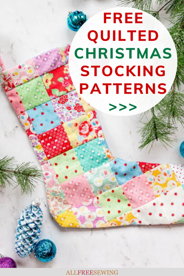 8 Free Quilted Christmas Stocking Patterns