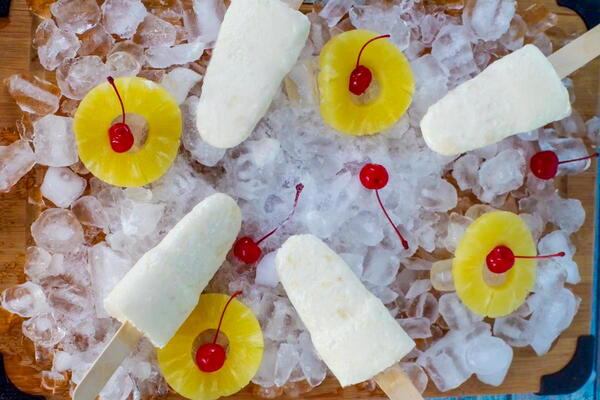 Pina Colada Popsicles