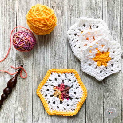 How To Crochet A Granny Hexagon 