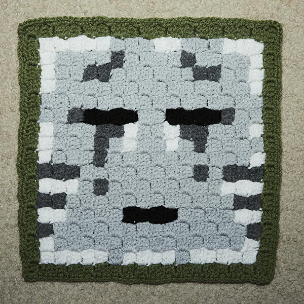Minecraft Ghast C2c Crochet Block