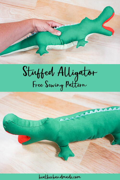 Free Stuffed Alligator Sewing Pattern