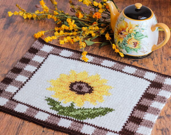 Gingham Sunflower Placemat