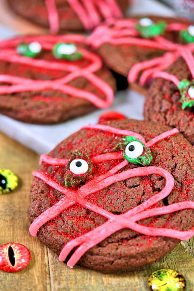 Ooey Ghoulie Chocolate Cookies