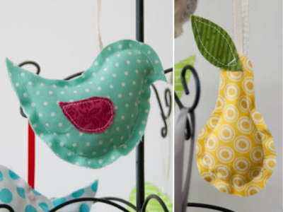 Partridge and Pear DIY Christmas Ornaments