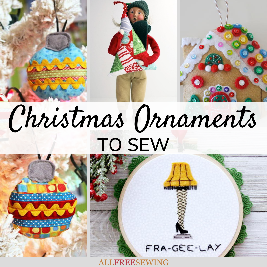 20+ Free Christmas Ornaments to Sew