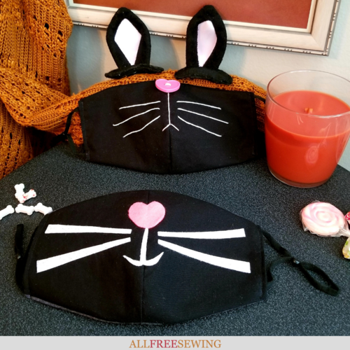 DIY Black Cat Face Mask