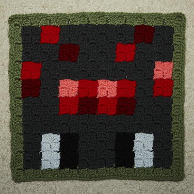Minecraft Spider C2c Crochet Block