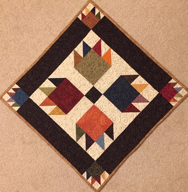 Barefoot Quilt (Mini Bear Paw Quilt Pattern) finished