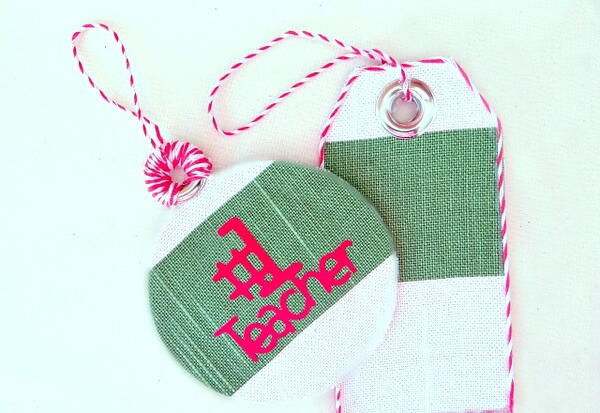 No Sew Fabric Gift Tags or Ornaments