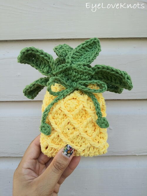 Pineapple Soap Cozy (or Small Gift Bag)