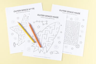 Printable Outer Space Mazes AllFreeKidsCrafts Com