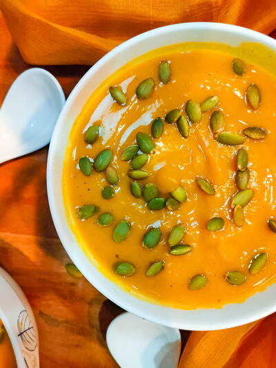 Whole Roasted Pumpkin Soup Without Cream