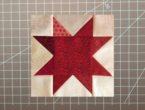 Easy Sawtooth Star Quilt Block