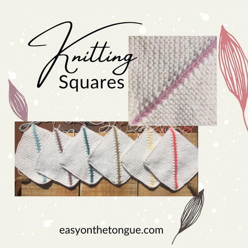 Rainbow Mitred Squares Knitting Pattern