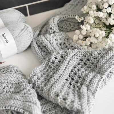 Modern Lace Knit Blanket