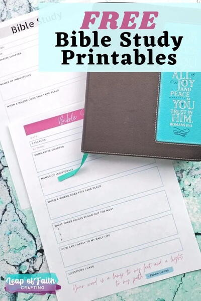 Free Bible Study Printables (for Any Part of the Bible)
