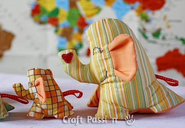 Stuffed Elephant Family Patterns