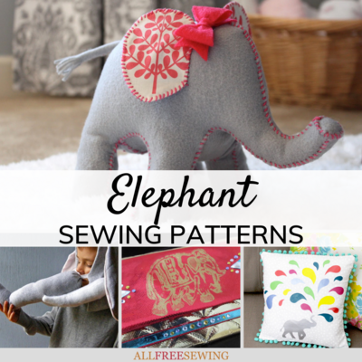 10 Elephant Sewing Patterns (Free)