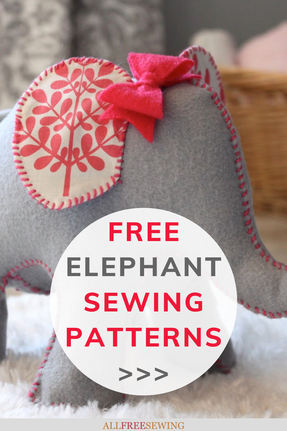 10 Elephant Sewing Patterns Free for Elephant Appreciation Day! | AllFreeSewing.com 6-patterns-1-tutorial-plush-elephant