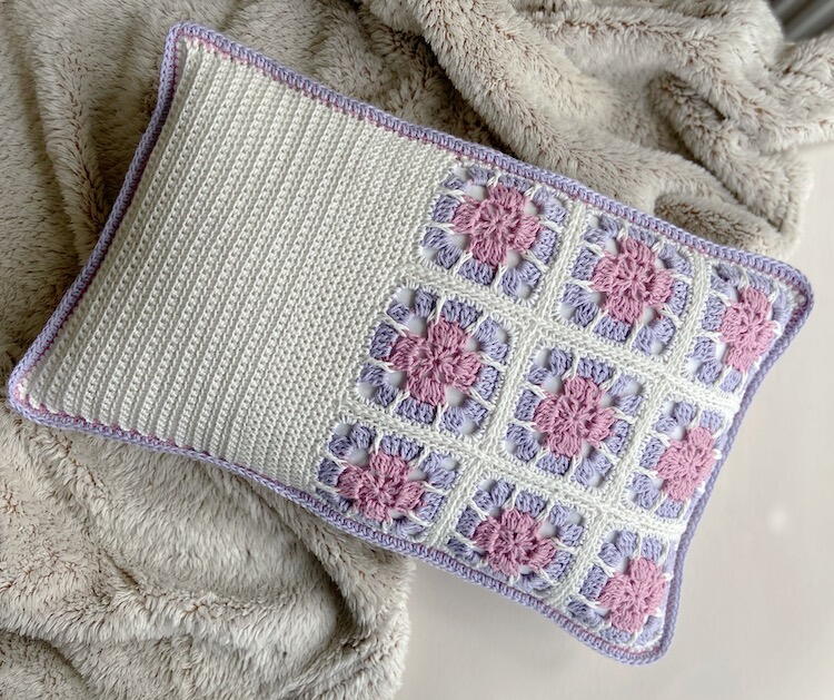 Floral Granny Square Cushion | FaveCrafts.com