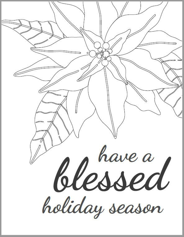 Farmhouse "Have a Blessed Holiday Season" Printable Wall Art ...