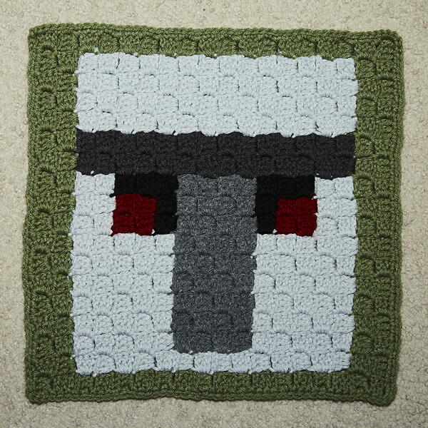 Minecraft Iron Golem C2c Crochet Block