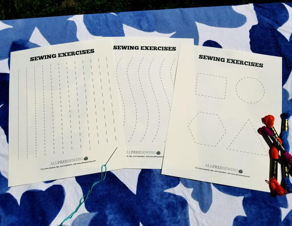 Hand Sewing Practice Sheets PDFs (Free Printables) | AllFreeSewing.com